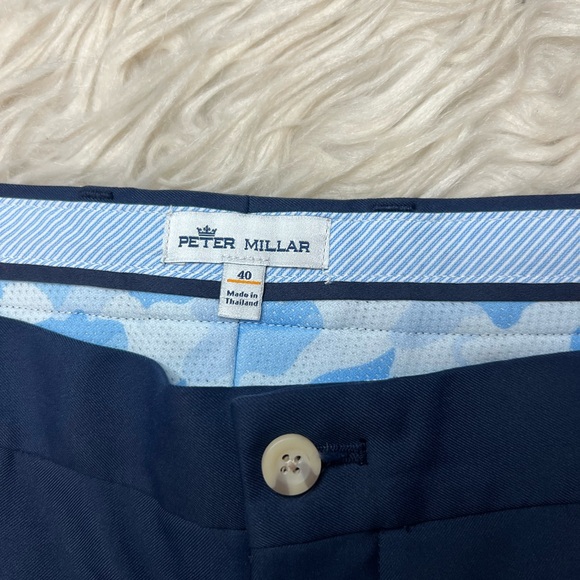 Peter Millar Men's Navy Blue Golf Shorts Size 40 - Picture 6 of 8